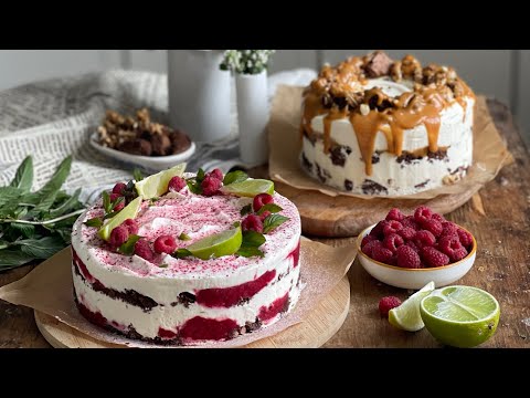 Видео: Торты - мороженое с самыми вкусными начинками! Брауни, соленая карамель, лайм и малина