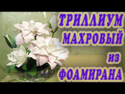 Видео: Триллиум махровый из фоамирана    Flowers of terry trelliuma foamiran