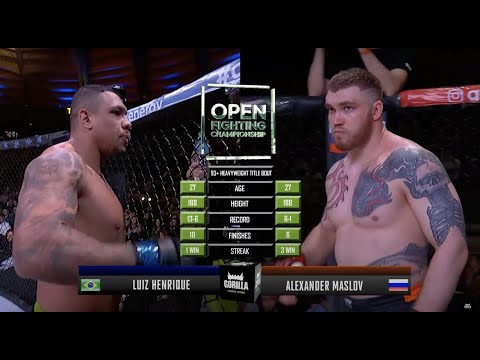 Видео: СУПЕРБОЙ ТЯЖЕЛОВЕСОВ | АЛЕКСАНДР МАСЛОВ VS ЛУИЗ ЭНРИКЕ | MASLOV VS HENRIQUE | OPEN FC 3