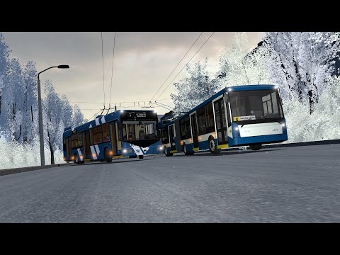 Видео: Обкатка двух новых троллейбусов в Гаррис мод!!!/БКМ 32100D(концепт) и ТролЗа 6206!