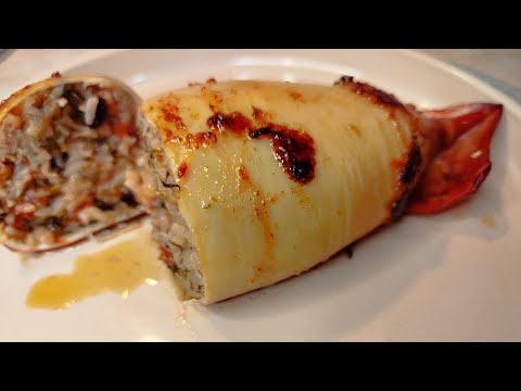Видео: Кальмары фаршированные с рисом. Очень вкусно ♥️