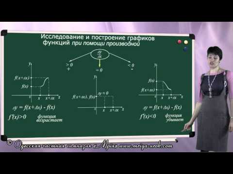 Видео: Исследование функции при помощи производной