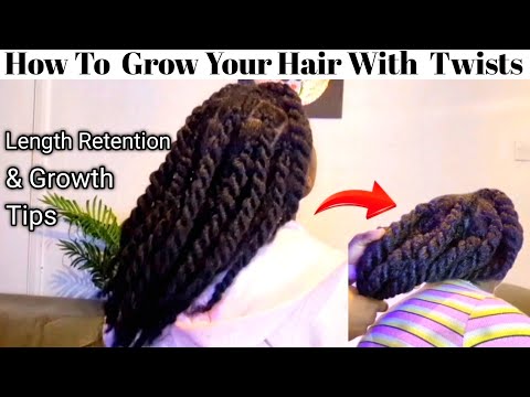 Видео: Как отрастить волосы с помощью твистов | Советы по росту и сохранению длины волос | Натуральные в...