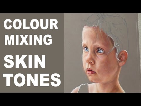 Видео: Урок по портрету пастелью ~ Какие цвета использовать для передачи оттенков кожи. Портрет Оливии п...