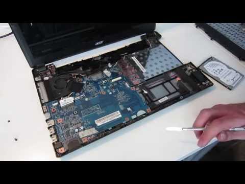 Видео: Руководство по замене жесткого диска и памяти Acer Aspire V5-531