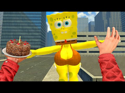 Видео: ИСТОРИЯ ЛЮБВИ ДЕВУШЕК МИСС СПОНЖБОБ против SCP-096 в Garry's Mod!