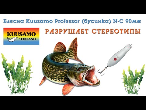 Видео: Блесна Kuusamo Professor разрывает стереотипы