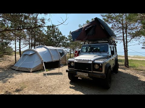 Видео: Наш кемпинг на Кинбурнской косе. Август 2021