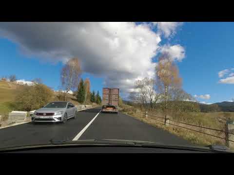 Видео: Дорога Біласовиця(Пікуй)- Воловець-Долина- Івано-Франківськ. E50-T0718-P21-H10. Дорога в КАРПАТАХ.