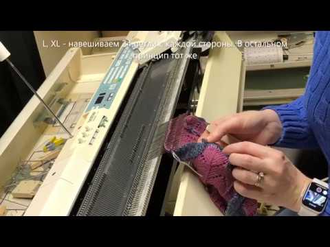 Видео: Пуловер с ажурной кокеткой на 5-м классе: Видео 4 – Вяжем рукава