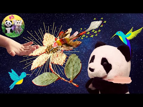 Видео: Сюрприз с загадкой от Воспиташек. Колибри и цветок- аппликация из крупы.