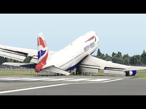 Видео: Самый тяжелый в мире Боинг 747-400 пытается взлететь [XP11]