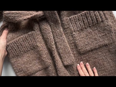 Видео: Простой и быстрый способ пришивания накладного кармана к вязаному изделию.