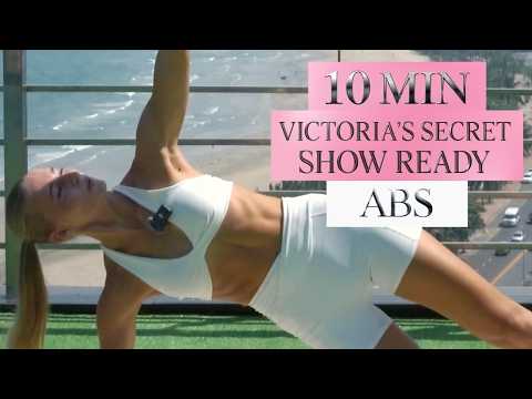 Видео: 10-минутная тренировка мышц кора от Victoria's Secret — сила и тонус мышц пресса с отягощениями. ...