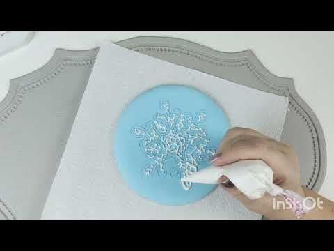 Видео: Рисуем на прянике Снежинка - вологодское кружево
