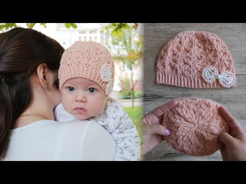 Видео: Шапочка для принцессы спицами | Knitted princess hat