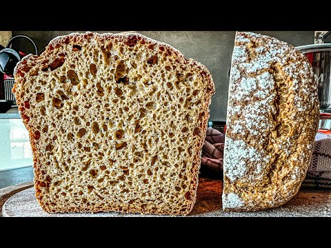 Видео: Квасен хляб ''Лимец и Ръж'' от био българско зърно, смляно на каменна мелница.Уникално лесна рецепта