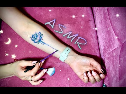 Видео: АСМР, Трейсинг и Рассказ о Моей ТАТУ, Близкий Шепот / GENTLE ASMR,  Tattoo Tracing