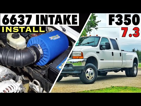 Видео: Ford F350 7.3 Powerstroke 2001 года выпуска — установка впускного фильтра 6637 — тест-драйв, изме...