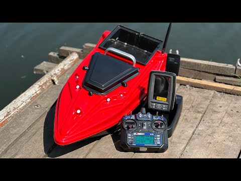 Видео: Кораблик для рыбалки Тигр 2 GPS автопилот и эхолот Toslon TF520 ✅ Обзор  и тест на воде