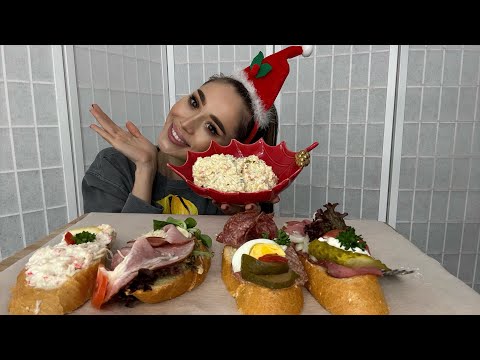 Видео: Мукбанг/Рождественский картофельный салат🎄🎅🏻и традиционные бутики😃