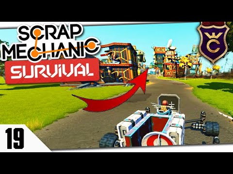 Видео: НАШЁЛ ГОРОД РОБОТОВ #19 Scrap Mechanic Survival