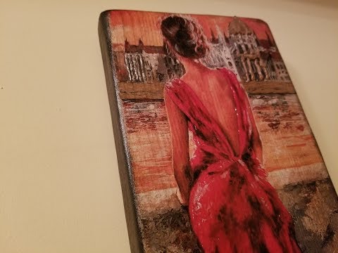 Видео: Объёмный декупаж с 3D гелем. DIY.  Decoupage with 3D gel.