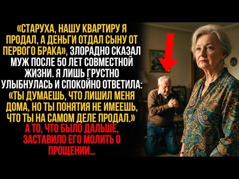 Видео: «Старуха, нашу квартиру я продал, а деньги отдал сыну», — заявил муж, выбрасывая мои вещи на улицу …