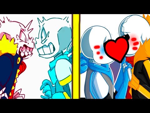 Видео: МАЛЕНЬКИЕ САНСЫ ЦЕЛУЮТСЯ ?? [Underfell Underswap] РЕАКЦИЯ