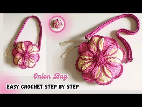Видео: Красивая цветочная сумка крючком, шаг за шагом ( субтитры )