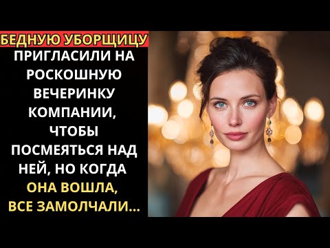 Видео: БЕДНУЮ УБОРЩИЦУ пригласили на ВЕЧЕРИНКУ компании, чтобы ПОСМЕЯТЬСЯ, но она вошла — все ЗАМОЛЧАЛИ.