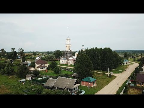 Видео: Долина реки Медведицы в селе Замытье, перекаты, центр села, гостиница, храм