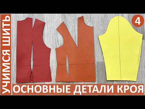 Видео: УЧИМСЯ ШИТЬ - 4. Основные детали кроя. Как должны выглядеть детали полочки, спинки, рукава.