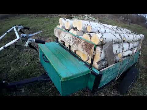 Видео: Привёз свежие дрова на мотоблоке, взвесил их массу, и вычислил объём