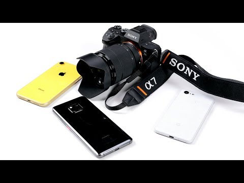 Видео: Фотобитва титанов: iPhone XR vs. Pixel 3 vs. Huawei Mate 20 Pro vs. Sony A7 III