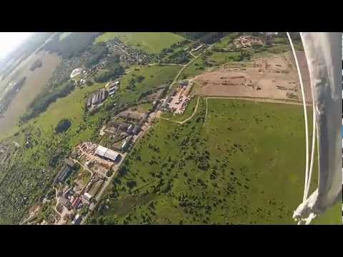 Видео: мой первый прыжок с "крылом"))