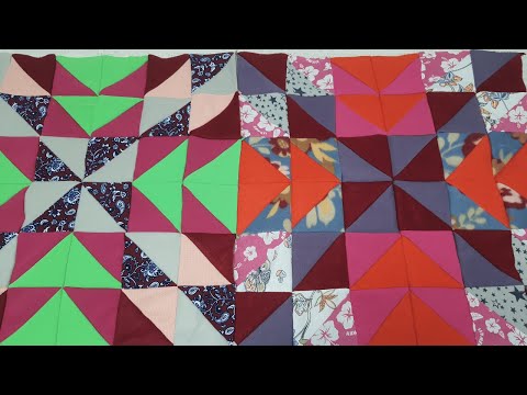 Видео: Лоскутное одеяло, Соединение треугольников и квадратов на швейной машинке