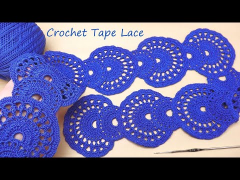 Видео: Ажурное ЛЕНТОЧНОЕ КРУЖЕВО вязание крючком мастер-класс  Crochet Tape Lace Tutorial