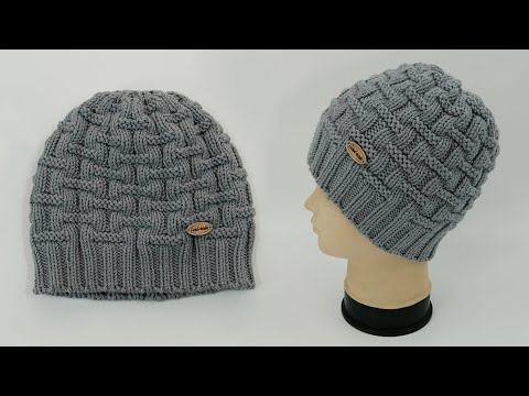 Видео: Мериносовая шапка спицами Merino knitted hat