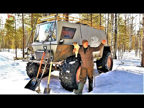 Видео: Завез доски! Палатку. Начинается оттепель, Добрался к избушке.