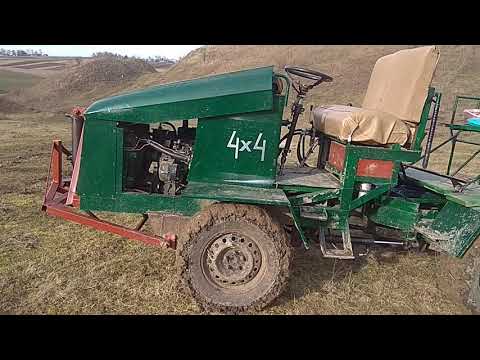 Видео: Саморобний міні трактор "Касік" переломка 4х4 відео огляд основних вузлів і агрегатів.