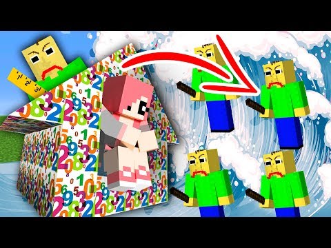 Видео: ЦУНАМИ ИЗ БАЛДИ ПРОТИВ ДОМА ИЗ ЦИФР В МАЙНКРАФТ