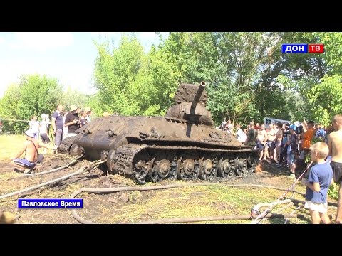 Видео: Поднятие танка Т-34 из реки Дон. г. Павловск Воронежской обл.
