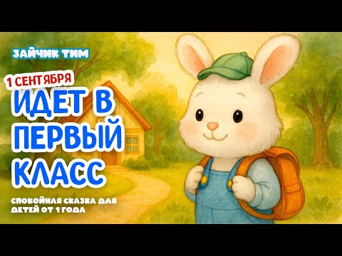 Видео: 1 сентября / в первый класс / Зайчик Тим идет в школу