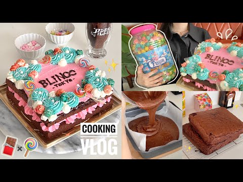 Видео: \VLOG/Японский кондитер готовит торт-брауни🍫💨 на праздник учителя🍰🧑‍🏫