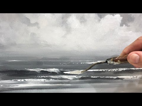 Видео: ПЕЙЗАЖ / ПУСТЫННЫЙ ПЛЯЖ / ШАПУТНАЯ КРАСКА АКРИЛОВОЙ КРАСКОЙ / ШАГ ЗА ШАГОМ / БЫСТРО И ЛЕГКО