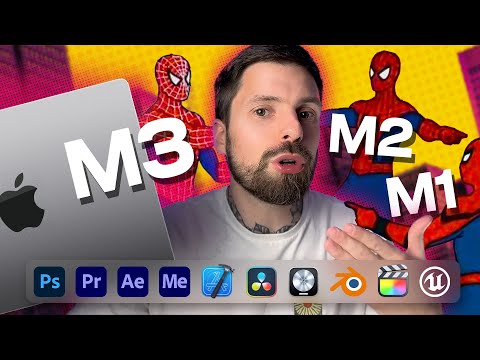 Видео: Apple M1 M2 M3 - порівняння MacBook Pro 14" з Air 15" та Pro 13" у професійних програмах!