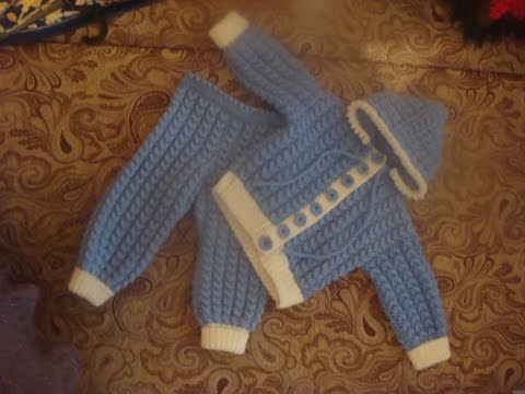 Видео: Костюмчик для малыша спицами. Часть 1.  suit for baby knitting