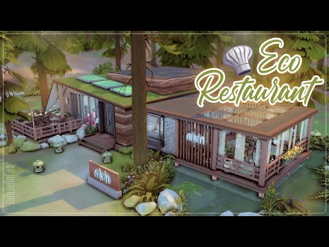 Видео: Эко-ресторан🍃🍝│Строительство│Eco-Restaurant│SpeedBuild│NO CC [The Sims 4]