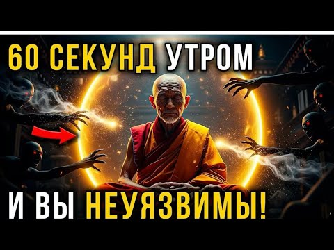 Видео: Тибетский Щит Монаха: Утреняя Практика на 1 Минуту , Которая Делает Вас Невидимым для Зависти и Зла